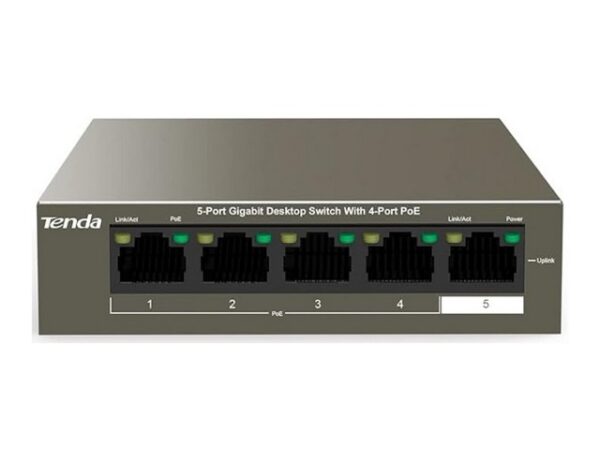 Tenda TEG1105P, 5 Port Gigabit Switch with 4 Port PoE