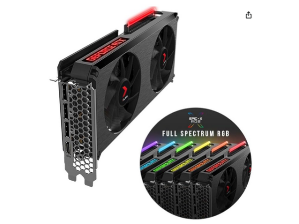 PNY GeForce RTX™ 3060 12GB XLR8 Dual Fan Graphics Card - Image 2