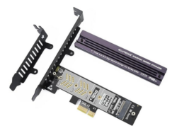 M.2 NVMe PCIe Adapter with Aluminum Heatsink Low Profile Bracket