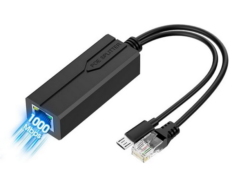 Gigabit PoE Splitter Micro USB, Active 48V POE to Micro USB 5V 2.4A Adapter